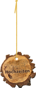 Holzscheibe - Hochzeiten